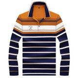 2019 New Arrival brand polo shirt men 3D Embroidery striped long sleeve men polo shirt high quality cotton camisas polo shirt