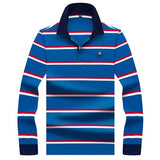 2019 New Arrival brand polo shirt men 3D Embroidery striped long sleeve men polo shirt high quality cotton camisas polo shirt