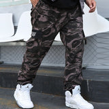 Autumn large size overalls men's tide brand casual pants men's outdoor trend plus size loose camouflage jogger pants 9XL 8XL 7XL