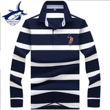 New Arrival Long Sleeve Polo Shirt Men High Quality Stylish 3D Embroidery Brand Tace & Shark Polo Shirts Casual & Business Cloth