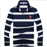 New Arrival Long Sleeve Polo Shirt Men High Quality Stylish 3D Embroidery Brand Tace & Shark Polo Shirts Casual & Business Cloth