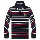 2019 New Arrival brand polo shirt men 3D Embroidery striped long sleeve men polo shirt high quality cotton camisas polo shirt