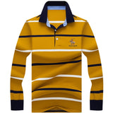 2019 New Arrival brand polo shirt men 3D Embroidery striped long sleeve men polo shirt high quality cotton camisas polo shirt