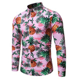 Fashion Luxury Royal Shirt Korean Style Men Baroque Floral Print Chemise Homme Manche Longue Slim Fit Male Casual Dress Shirt