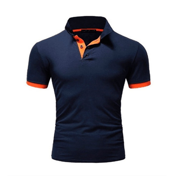 Summer short Sleeve Polo Shirt men Turn-over Collar fashion casual Slim Breathable Solid Color Business polo shirt  2019 TJWLKJ