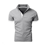 Summer short Sleeve Polo Shirt men Turn-over Collar fashion casual Slim Breathable Solid Color Business polo shirt  2019 TJWLKJ