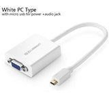 Ugreen Micro HDMI to VGA cable Micro HDMI male to VGA adapter with 3.5mm audio jack & micro USB Cabo HDMI Converter for XBOX PS4