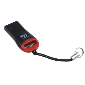 New High Speed USB 2.0 Mini Micro SD T-Flash TF M2 Memory Card Reader Rope Hole For Hang Lightweight Card Reader Gift #202