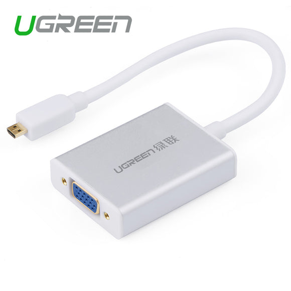 Ugreen Micro HDMI to VGA cable Micro HDMI male to VGA adapter with 3.5mm audio jack & micro USB Cabo HDMI Converter for XBOX PS4